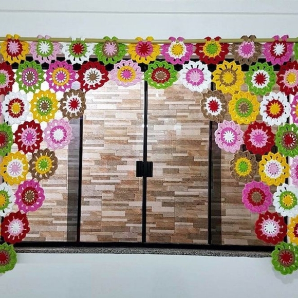 Spring valance, handmade crochet - Picture 4 of 7